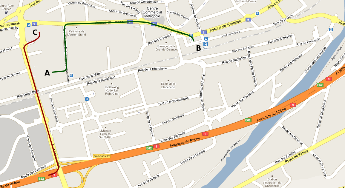 plan de la ville de Sion